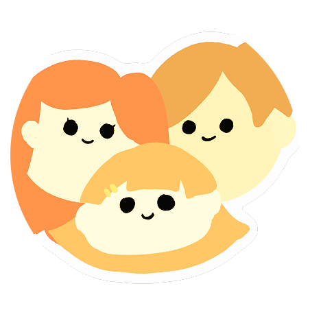 家族ユーザーAのイラスト — 夫婦と息子